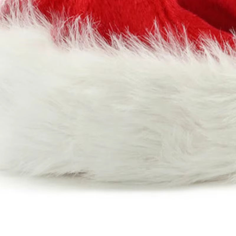 Christmas Hats New Year Thick Plush Hat Adults Kids Hat Christmas Decorations for Home Xmas Santa Claus Gifts Warm Winter Cap