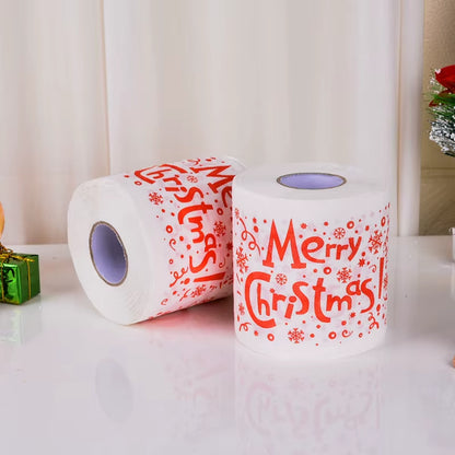 Christmas Pattern Color Toilet Paper, Santa Christmas Tree Printed Tissue, Home Gifts, Happy New Year, 2024