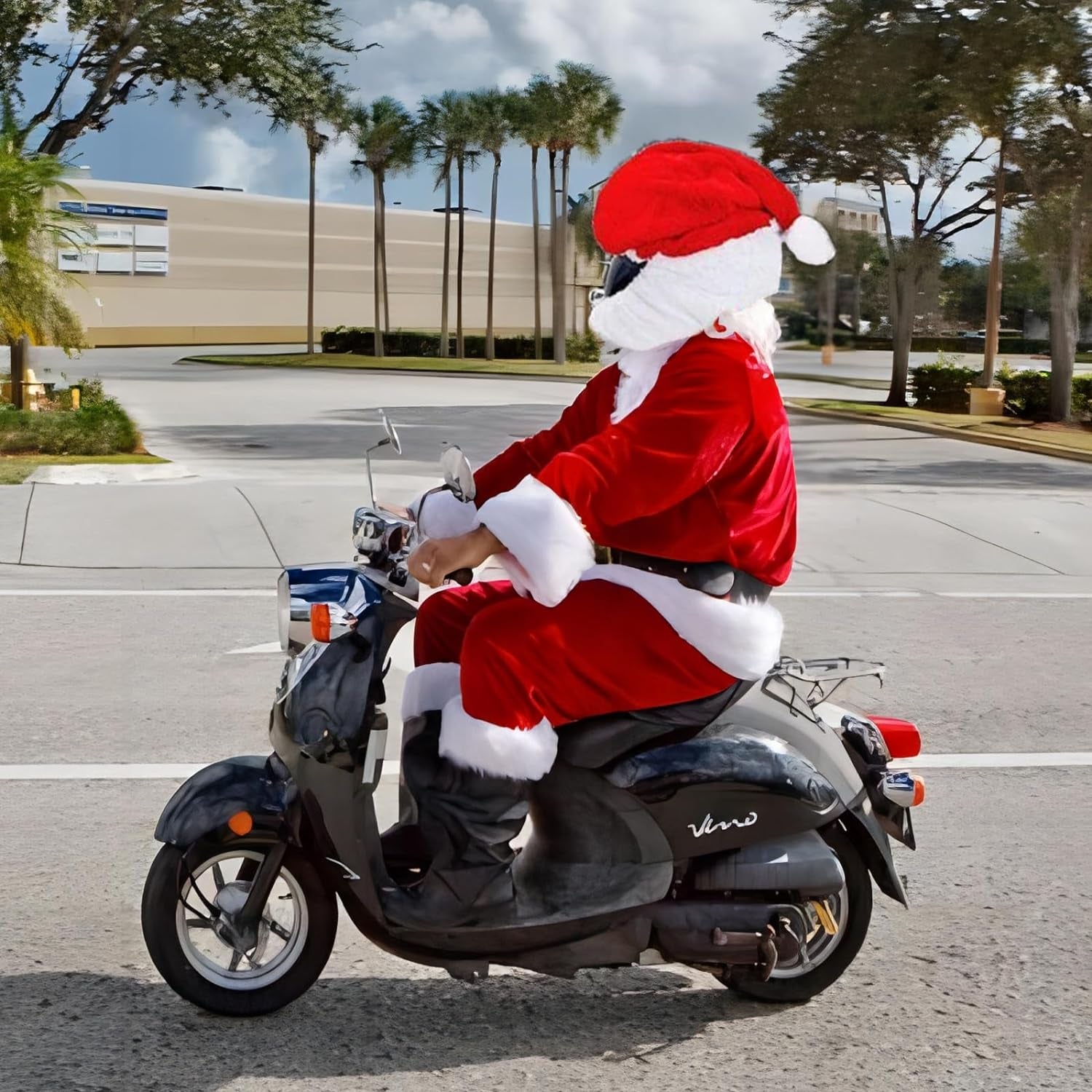 Christmas Helmet Cover for Motorcycle Helmet, Santa Claus Xmas Motorcycle Helmet Cover Funny Riding Gear Gifts