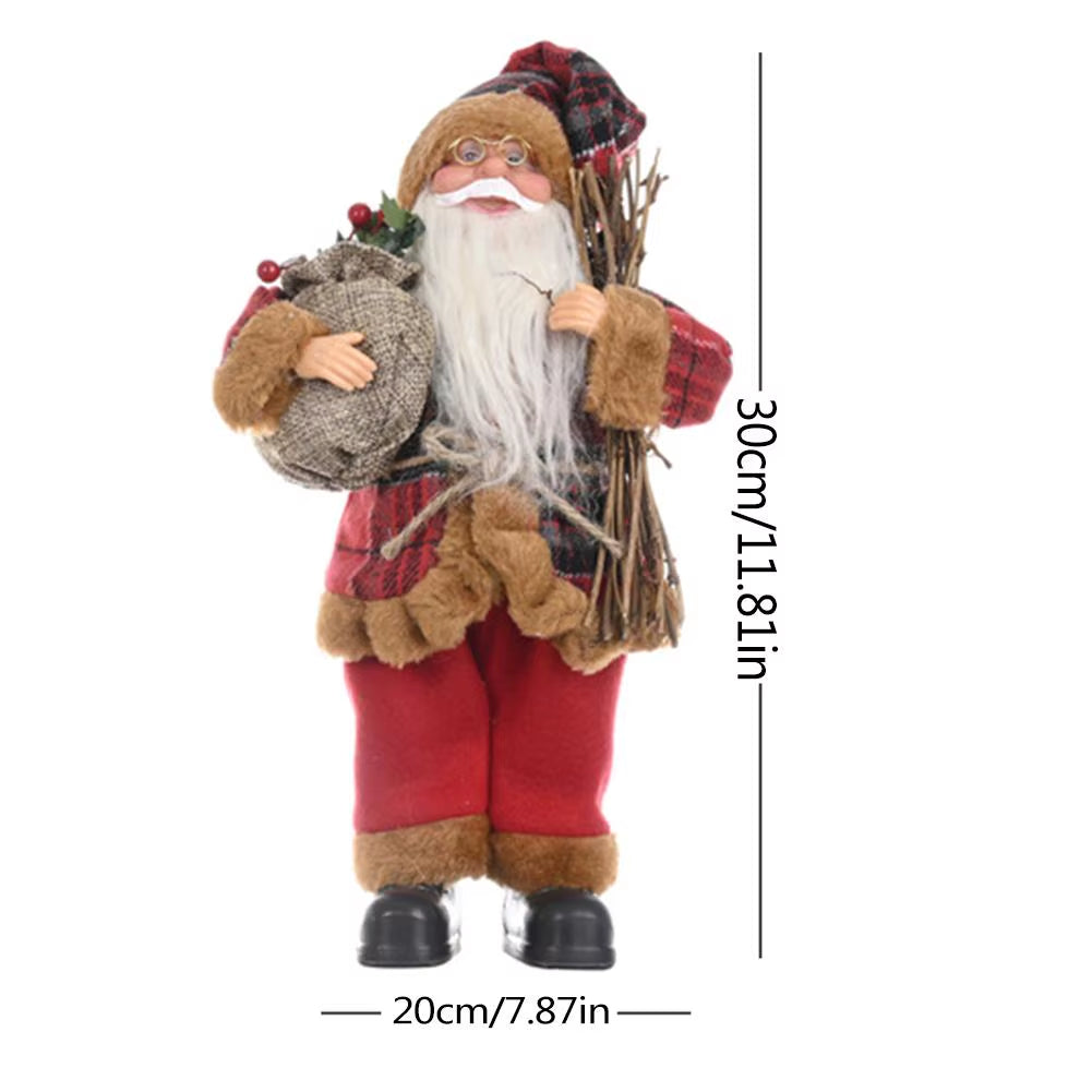 Santa Claus Decoration Decorative Desktop Santa Claus Figure Portable Lifelike Santa Doll Figurine Perfect Ornament