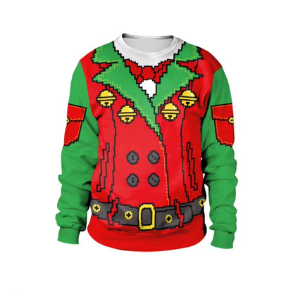 New Listing Christmas Sweaters Stylish Unisex Men Women Santa Claus Ugly Christmas Sweater Novelty Sexy Retro Crew-Neck Hoodie
