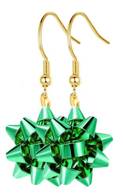 Christmas Bow Earrings Xmas Present Bow Earrings Christmas Stud Earrings for Women Girls 2023 Fashion New Year Gift