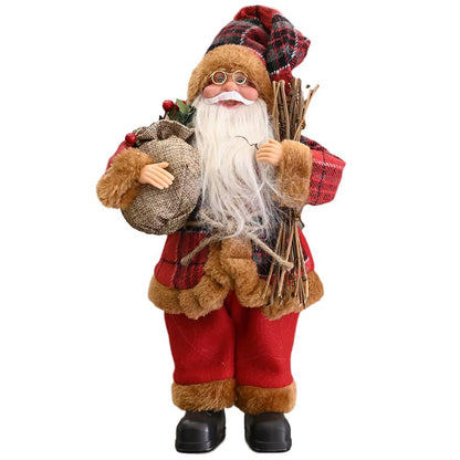 Santa Claus Decoration Decorative Desktop Santa Claus Figure Portable Lifelike Santa Doll Figurine Perfect Ornament