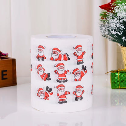 Christmas Pattern Color Toilet Paper, Santa Christmas Tree Printed Tissue, Home Gifts, Happy New Year, 2024