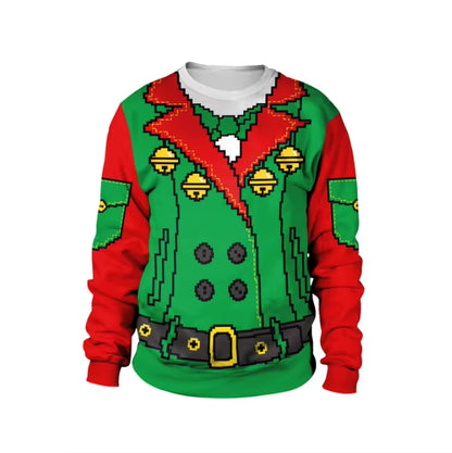 New Listing Christmas Sweaters Stylish Unisex Men Women Santa Claus Ugly Christmas Sweater Novelty Sexy Retro Crew-Neck Hoodie