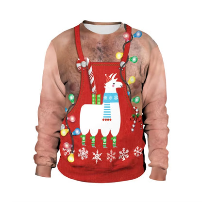 New Listing Christmas Sweaters Stylish Unisex Men Women Santa Claus Ugly Christmas Sweater Novelty Sexy Retro Crew-Neck Hoodie