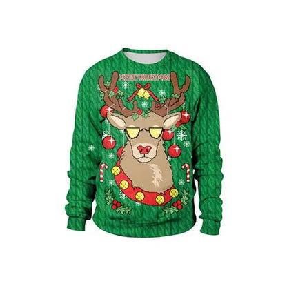 New Listing Christmas Sweaters Stylish Unisex Men Women Santa Claus Ugly Christmas Sweater Novelty Sexy Retro Crew-Neck Hoodie