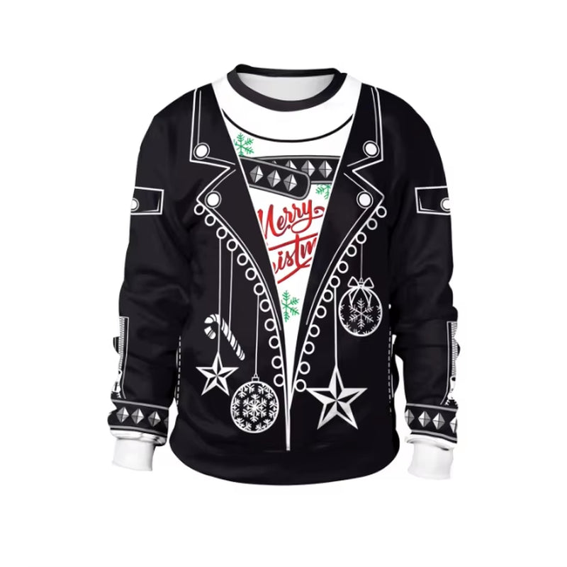 New Listing Christmas Sweaters Stylish Unisex Men Women Santa Claus Ugly Christmas Sweater Novelty Sexy Retro Crew-Neck Hoodie