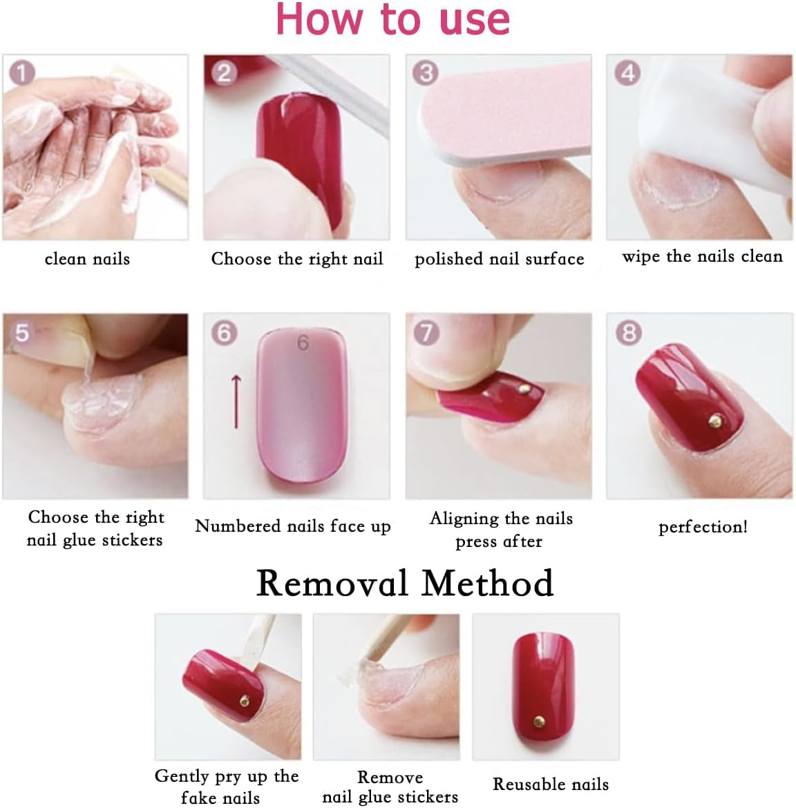 Christmas Press on Nails 24Pcs Xmas Short Pattern Elk Fake Nails with Design Full Cover False Nails Red Acrylic Nails for Women Girls