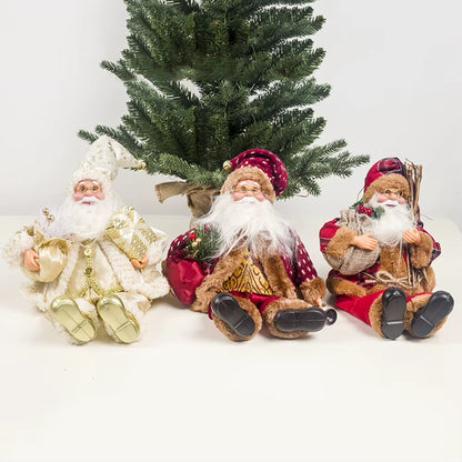 Santa Claus Decoration Decorative Desktop Santa Claus Figure Portable Lifelike Santa Doll Figurine Perfect Ornament