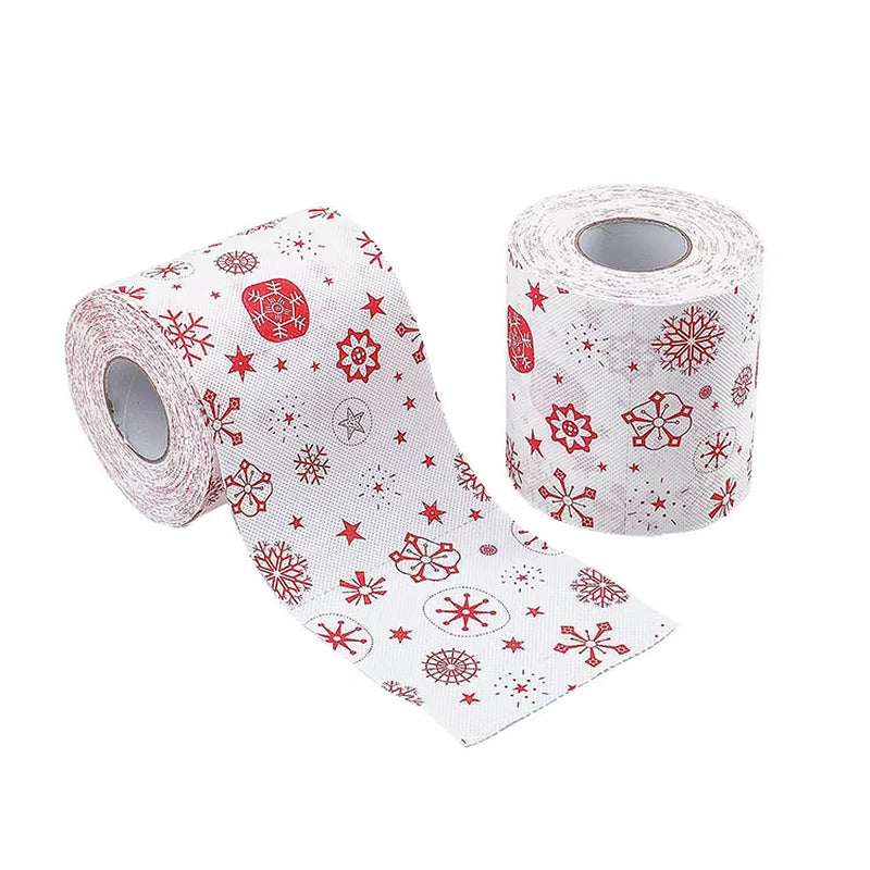 Christmas Pattern Color Toilet Paper, Santa Christmas Tree Printed Tissue, Home Gifts, Happy New Year, 2024