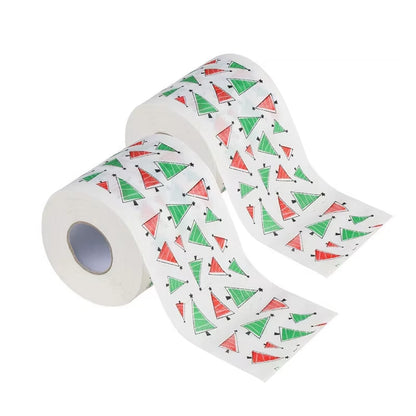 Christmas Pattern Color Toilet Paper, Santa Christmas Tree Printed Tissue, Home Gifts, Happy New Year, 2024