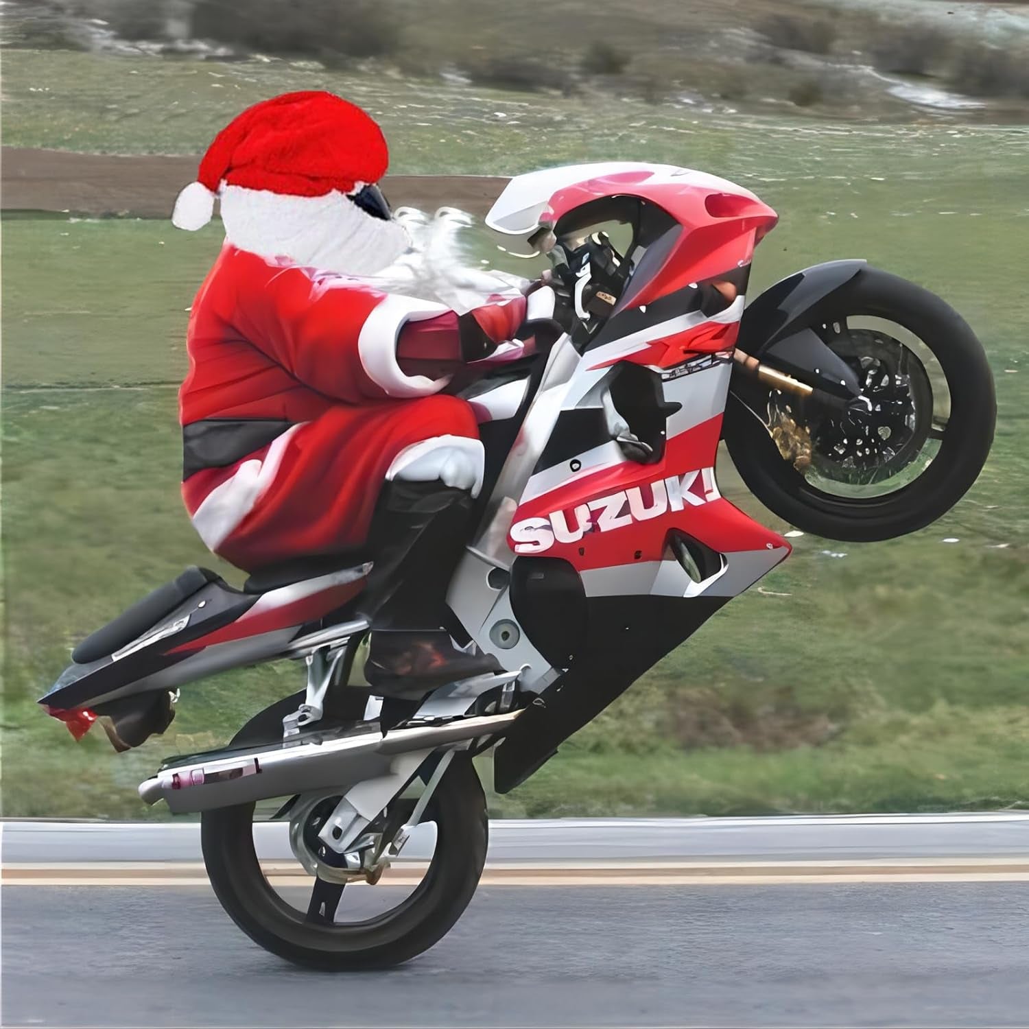 Christmas Helmet Cover for Motorcycle Helmet, Santa Claus Xmas Motorcycle Helmet Cover Funny Riding Gear Gifts