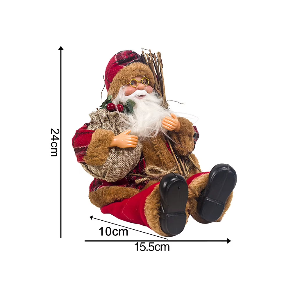 Santa Claus Decoration Decorative Desktop Santa Claus Figure Portable Lifelike Santa Doll Figurine Perfect Ornament