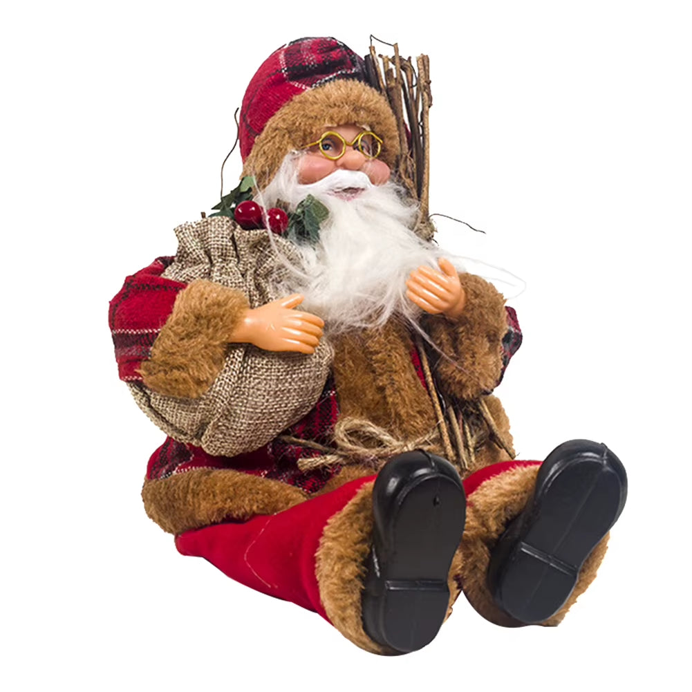 Santa Claus Decoration Decorative Desktop Santa Claus Figure Portable Lifelike Santa Doll Figurine Perfect Ornament