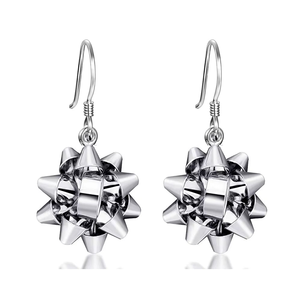 Christmas Bow Earrings Xmas Present Bow Earrings Christmas Stud Earrings for Women Girls 2023 Fashion New Year Gift