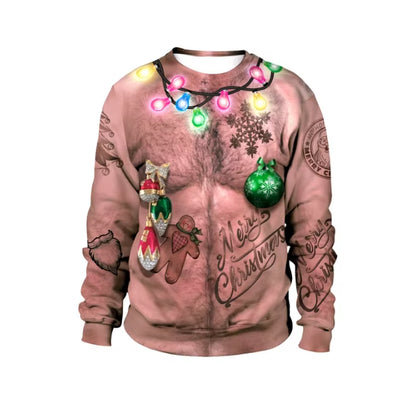 New Listing Christmas Sweaters Stylish Unisex Men Women Santa Claus Ugly Christmas Sweater Novelty Sexy Retro Crew-Neck Hoodie