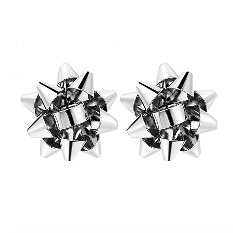 Christmas Bow Earrings Xmas Present Bow Earrings Christmas Stud Earrings for Women Girls 2023 Fashion New Year Gift