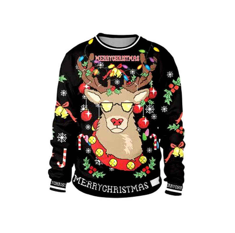 New Listing Christmas Sweaters Stylish Unisex Men Women Santa Claus Ugly Christmas Sweater Novelty Sexy Retro Crew-Neck Hoodie