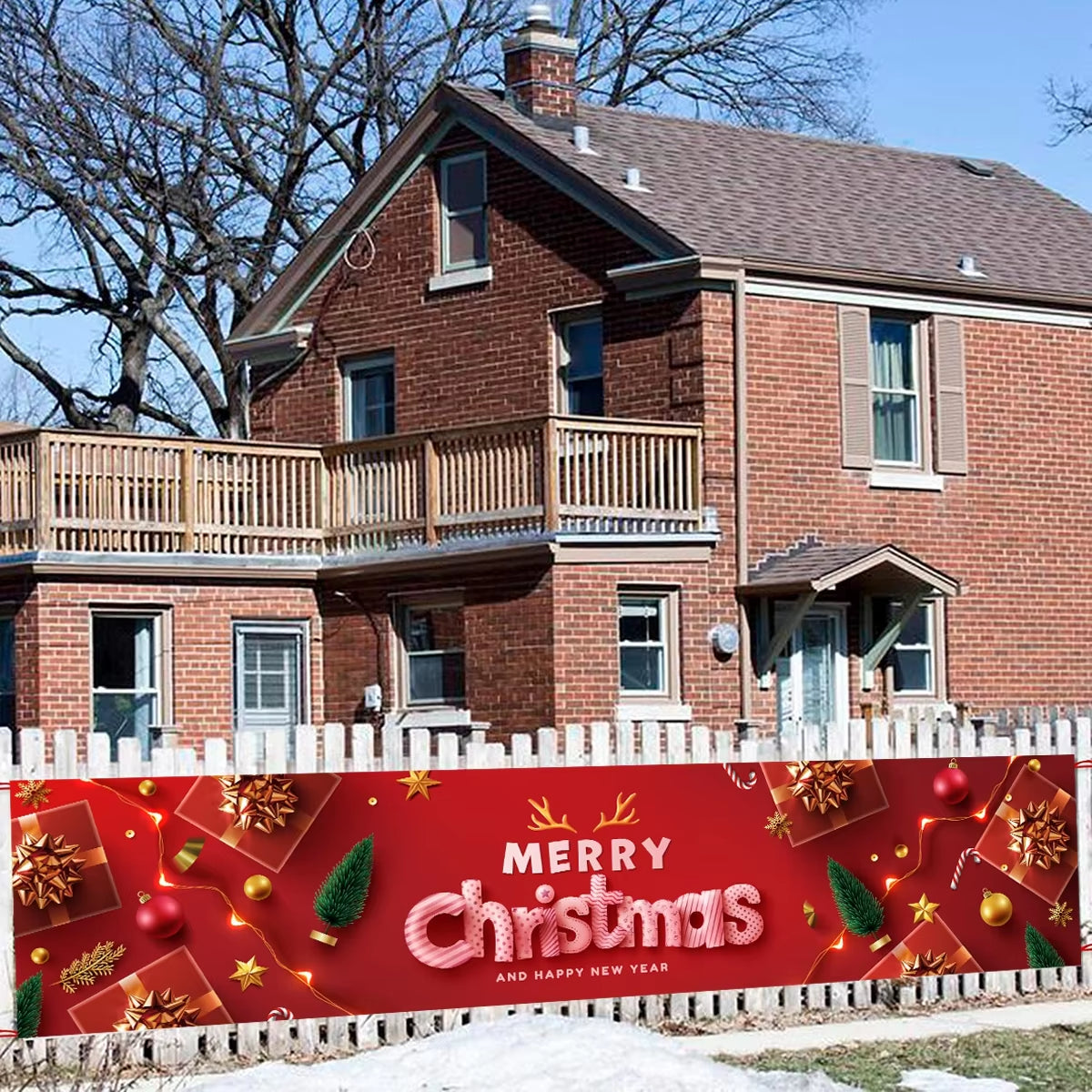 Merry Christmas Banner Christmas Decor for Home Outdoor 2024 Navidad Noel Christmas Ornaments Xmas Gifts New Year 2025