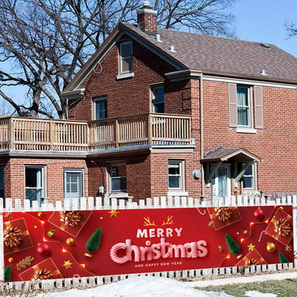 Merry Christmas Banner Christmas Decor for Home Outdoor 2024 Navidad Noel Christmas Ornaments Xmas Gifts New Year 2025