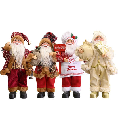 Santa Claus Decoration Decorative Desktop Santa Claus Figure Portable Lifelike Santa Doll Figurine Perfect Ornament